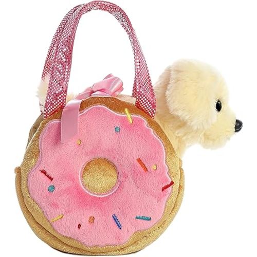 Aurora® Fashionable Fancy Pals™ Yummy Puppy Stuffed Animal - On-The-go Companions - Stylish Accessories - Multicolor 7 Inches