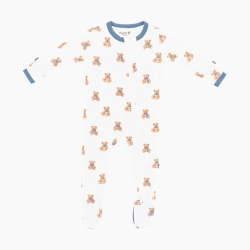 Kyte Baby Printed Zipper Footie - Teddy Bear, 3-6 M