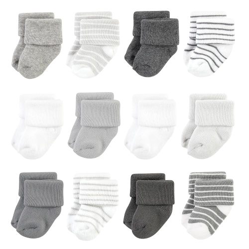 Hudson Baby Baby Girls' Cotton Rich Newborn and Terry Socks