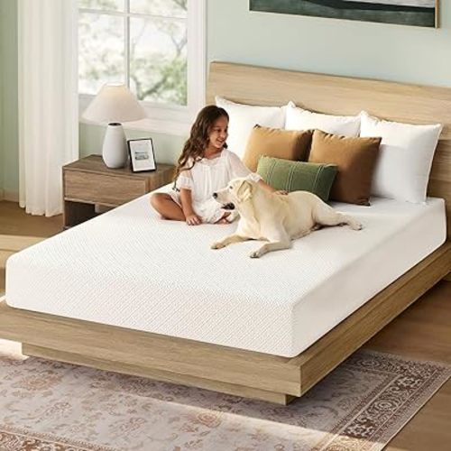 Rolanstar Twin Size Mattress, 6 Inch Gel Memory Foam Mattress in a Box, Fiberglass Free, Breathable for Cooler Sleep Supportive & Pressure Relief, CertiPUR-US Certified, White