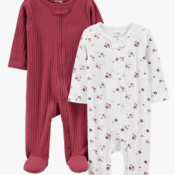Simple Joys by Carter's Baby Boys' 2-pack 2-way Zip Textured Sleep and Play
