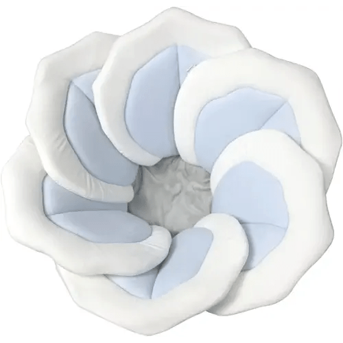 Baby Bath Pad for Infant Bathtub Sink Flower Mat Tub Little Lotus - Petal Soft Supports Lounger Newborn Bathing Insert Seat Baby Essentials - Baby Gifts - 31" (Blue)