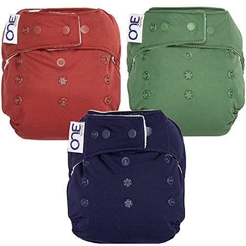 GroVia O.N.E. Reusable Baby Cloth Diaper - 3 Pack (Color Mix 1)