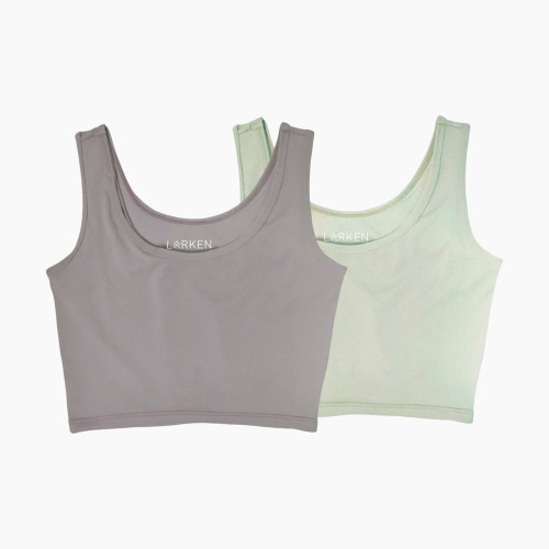 Larken Larken X Nursing + Hands - Free Pumping Bra Bundle (2 pack) - Stone, Sage, M