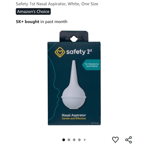 Safety 1st Nasal Aspirator, White, One Size