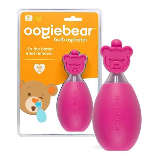 oogiebear Bulb Aspirator Handheld Baby Nose Cleaner for Newborns, Infants, and Toddlers - Blue