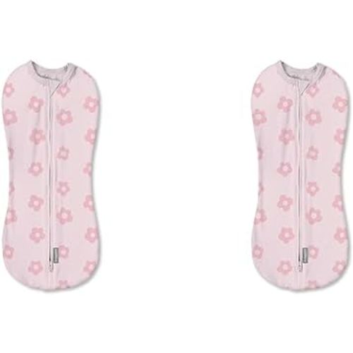SwaddleMe by Ingenuity Pod, 0-2 Months, 2-Pack - Flower Confetti