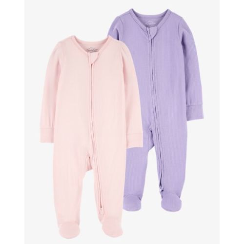 Baby 2-Pack Zip-Up PurelySoft Sleep & Play Pajamas | Carter's