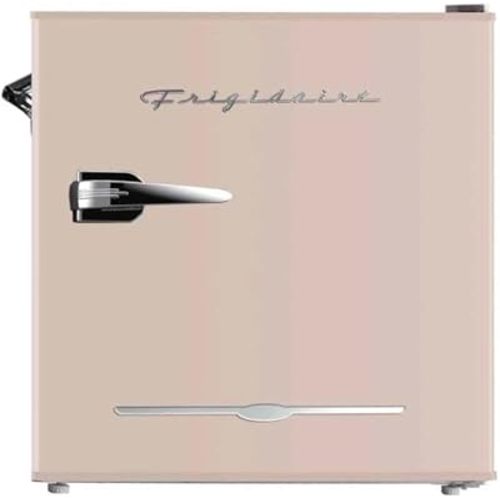 Frigidaire Coral EFR176- AMZ EFR176 Retro Mini Refrigerator-Energy Saving-Adjustable Thermostat Control-Side Mounted Bottle Opener-Ideal for for Dorm, Office, RV, Garage, Apartment 1.6 Cubic Feet