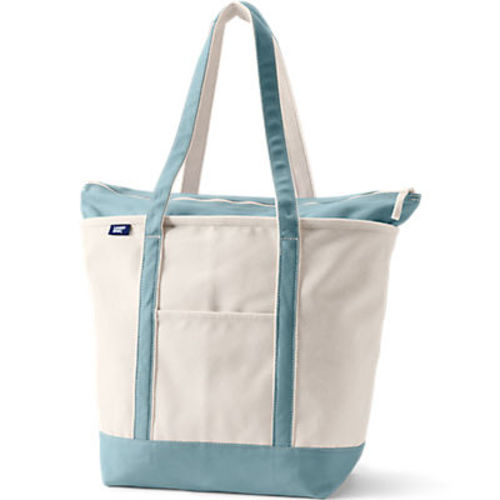 Natural 5 Pocket Open Top Canvas Tote Bag | Lands' End
