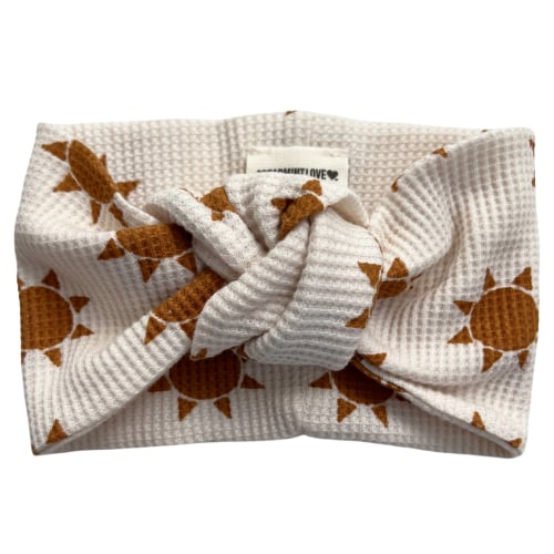 Organic Waffle Turban Headband, Sun