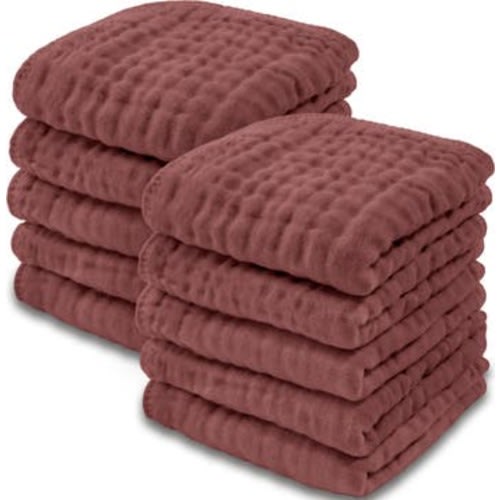 Muslin Washcloths - Pack of 10