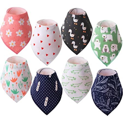 Mr. Pen- Baby Bibs, 8 Pack, Baby Bibs for Girls and Boys, Drool Bibs, Bandana Bibs, Drool Bibs, Toddler Bibs, Baby Bandana Bibs, Baby Bandana, Bibs for Baby Girl, Baby Girl Bibs, Bibs for Baby Boy