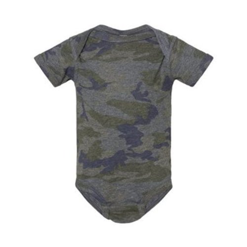 Rabbit Skins - Infant Fine Jersey Bodysuit - 4424 - Vintage Camo - Size: NB