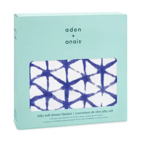 Indigo Shibori Silky Soft Dream Blanket XL | aden + anais