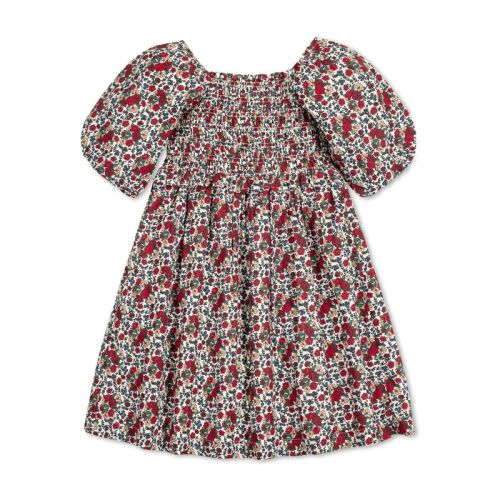 Hope & Henry Girls' Short Bubble Sleeve Smocked Dress, Infant, 3-6 Months