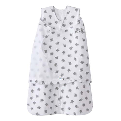 HALO SleepSack Swaddle, 100% Cotton, White Lamb Scribble, Newborn, Unisex, 0-3 Months