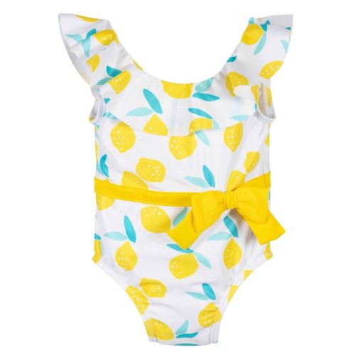 Gerber Infant & Toddler Girls' One-Piece Swimsuit UPF 50+, Color: Lemon squeeze, Size: 3-6 months