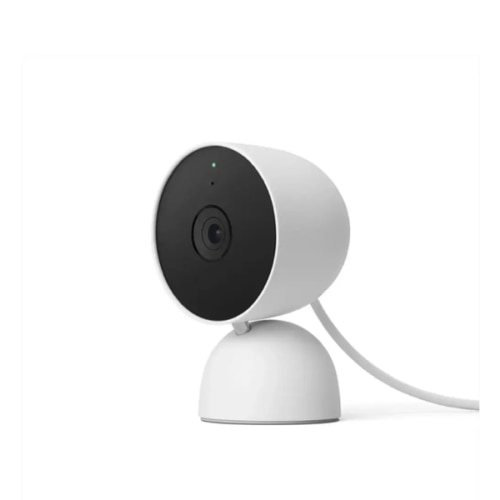 Google - Nest Cam Indoor Wired Security Camera - Snow