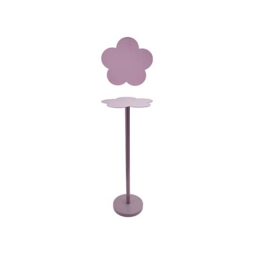 11 in. Lavender Flower Shaped Metal Martini End Table