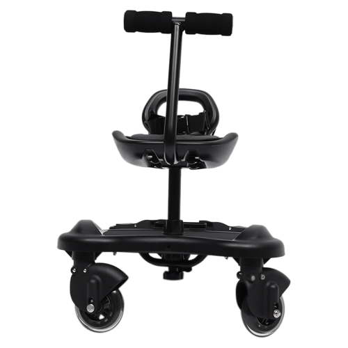 Universal Stroller Board,2 In1 Stroller Ride Board with Universal Wheels & Lanyard 55.12Lbs Load Bearing Capacity Smooth Moving Stroller Attachment for Toddler to Ride