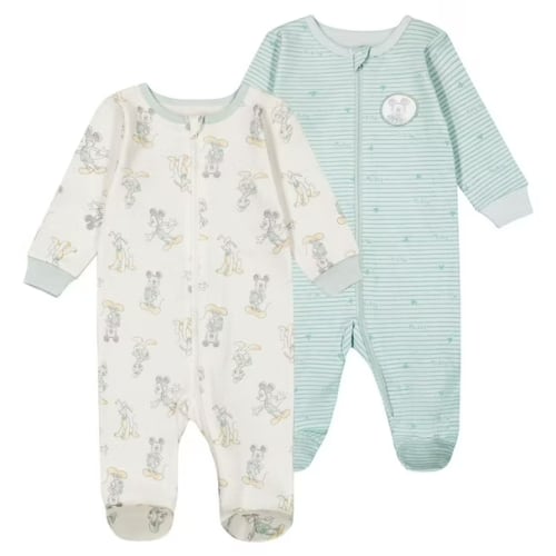 Disney Mickey Mouse Organic Cotton 2pc Footed Sleeper Set