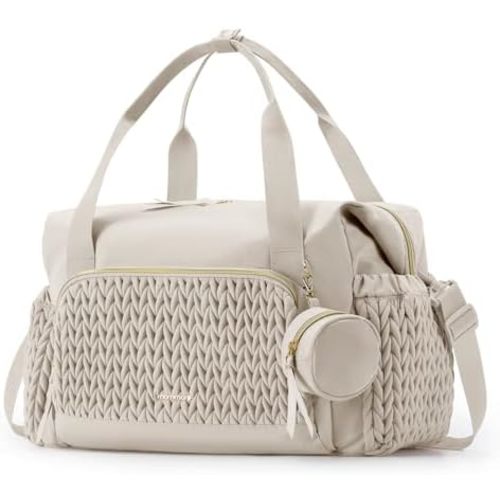 mommore Diaper Bag Tote Large Travel Baby Bag with Pacifier Case