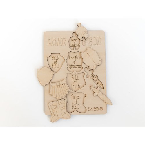 Armor Of God Wooden Puzzle, Bible Lesson for kid, Christian Kids Activity, Sunday School Game, Bible Games for Kid, Easter Gifts For Kids