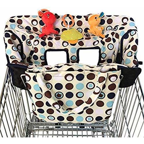 2-in-1 Croc n Frog Shopping Cart Cover and High Chair Covers for Baby Boy or Girl - Toy Loops for Babies - Cover Folded into its Pouch - Easy to Carry - Machine Washable - Perfect Baby Shower Gifts