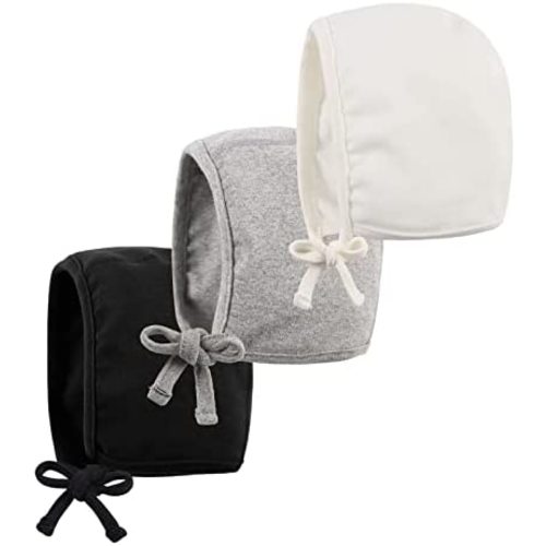 Bamery Infant Baby Bonnet 0-6 Months Newborn Boy Beanie Hat Soft Cotton Baby Girl Turbans Set Single Layer for Spring