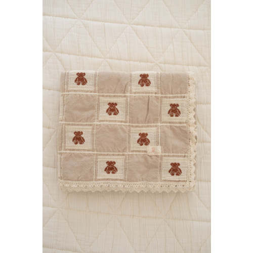 patchwork blanket - teddy