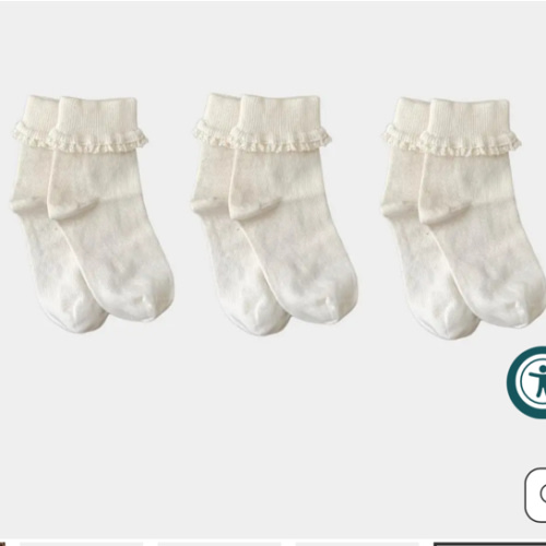 Pure Organic Lace Socks - 3 pair 98% Cotton – Q for Quinn & Basics by Qui