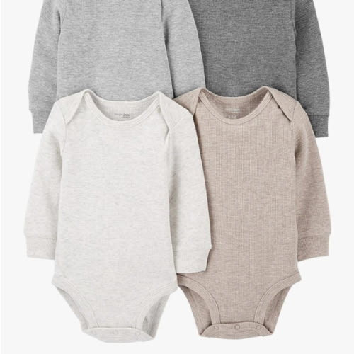 Simple Joys by Carter's Baby 4-Pack Long-Sleeve Thermal Bodysuit