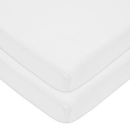 Pack and Play Fitted Sheet (2 Pack) - White