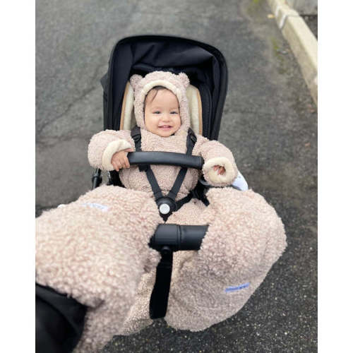 Warmmuffs With Fluffy Teddy Exterior, Oatmeal Teddy - 7AM Enfant | Maisonette