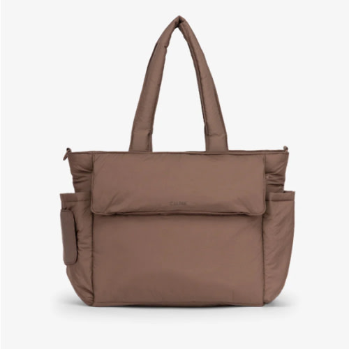 Diaper Tote Bag with Laptop Sleeve - HAZELNUT