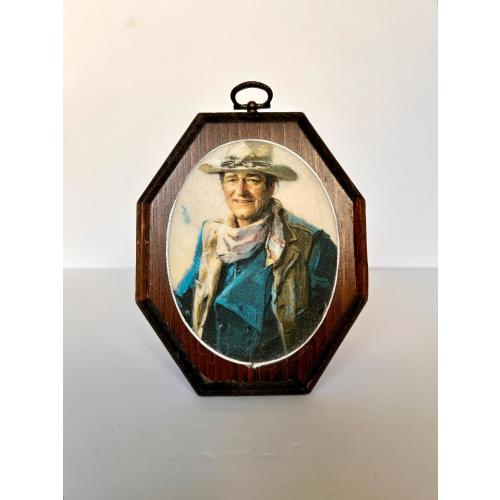 John Wayne Puffy Plaque - Sparkly Vintage Home Decor