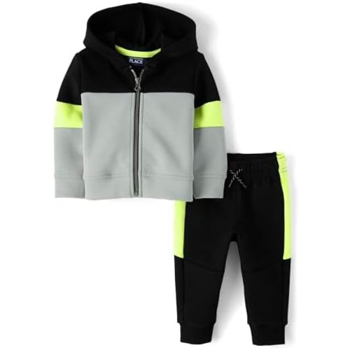 The Children's Place Baby Boys' Sweatshirt and Sweatpant 2 Piece Outfit