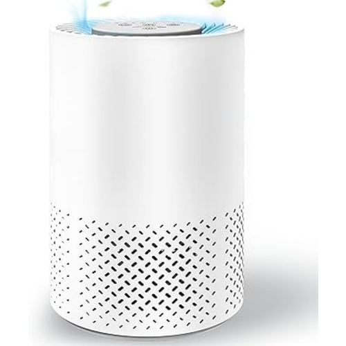 Air Purifier for Bedroom, Baby Room, Dorm Room - Portable Desktop Air Cleaner for Home - Small HEPA Air Purifier for Home, Baby, Dorm Room, Office Desktop with UV light & Ionizer - InvisiClean Stella
