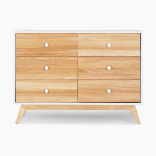 dadada Merry 6-Drawer Dresser - White/Natural