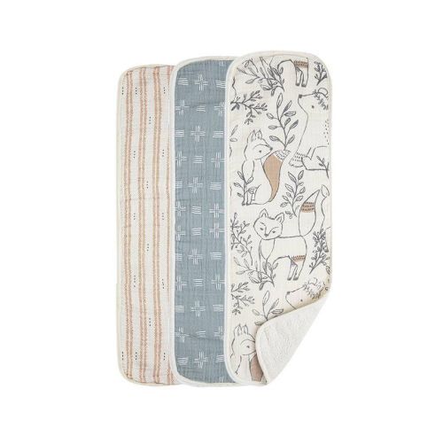 Crane Baby Muslin Burp Cloth Set - 3pk, Color: Ezra