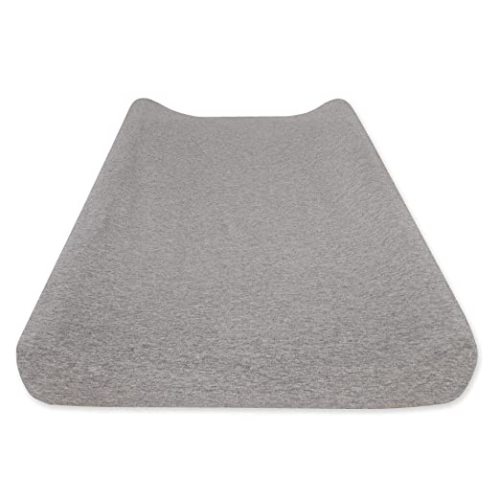 Burt's Bees Baby - Changing Pad Cover (Heather Grey Solid Color) - Jersey Knit