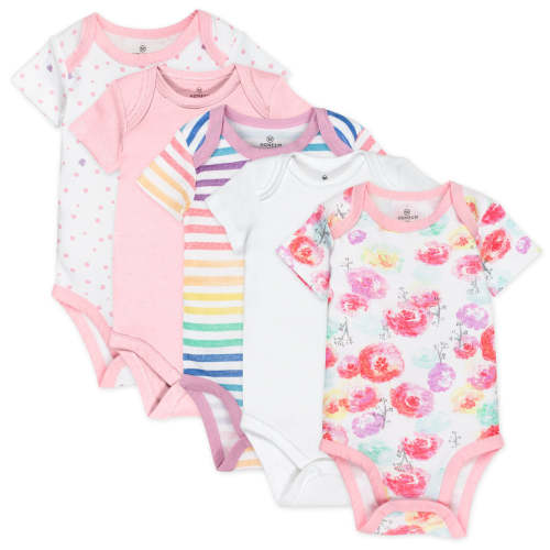 5-Pack Organic Cotton Short Sleeve Bodysuits | Honest Baby Clothing