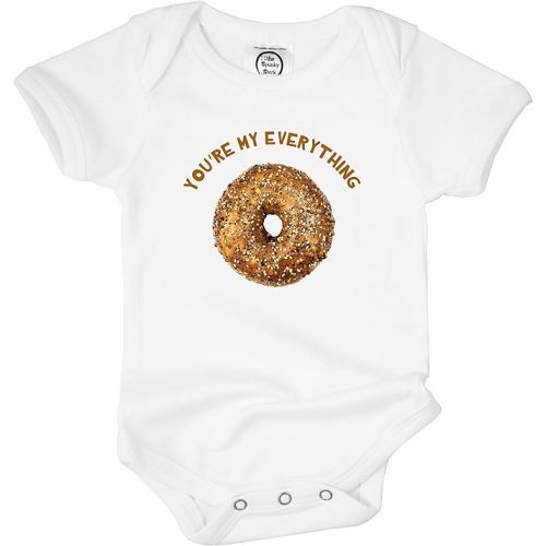 The Spunky Stork Baby Boys Girls You’re My Everything Bagel Organic Bodysuit