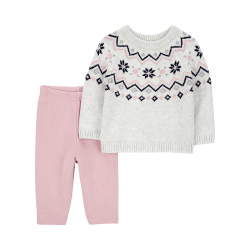 Baby 2-Piece Fair Isle Sweater & Legging Set - Carter's | Carter's