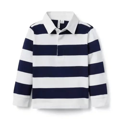 Boy Merchant Marine Stripe Striped Rugby Shirt by Janie and Jack