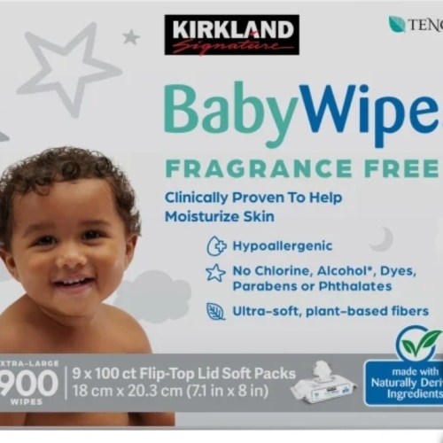 Kirkland Signature Baby Wipes Fragrance Free, 900-count