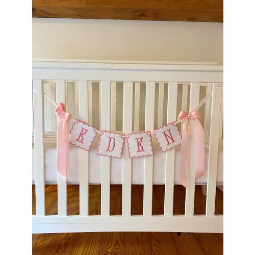 Custom Embroidered Baby Name Banner