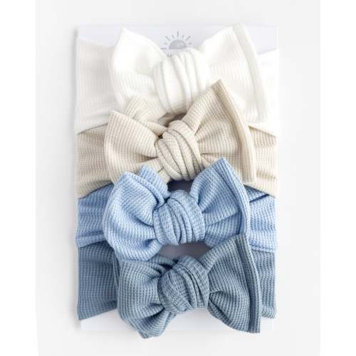 Solid Blue Basics | Waffle Oversized Bow Bundle | Harper + Remi