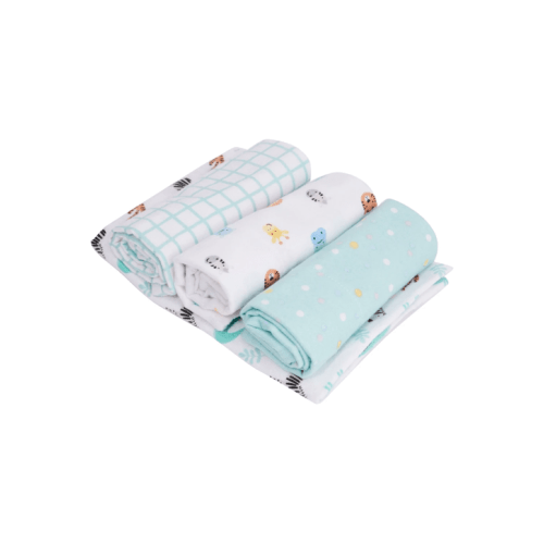 4 Pack Organic Cotton Burping Cloths